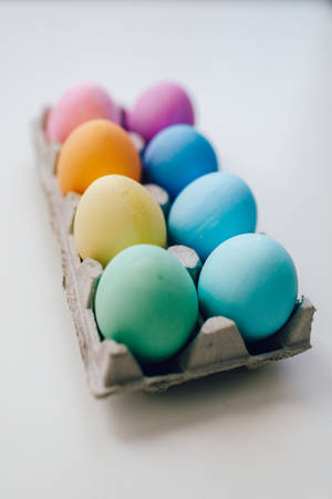 Minimalist Easter Eggs In Pastel Colors Wallpaper