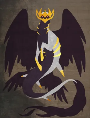 Minimalist Giratina Dark Wings Wallpaper