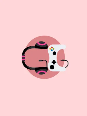 Minimalist Girl Gamer Logo Wallpaper