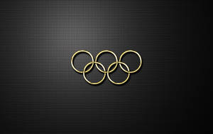 Minimalist Gold Olympics Logo Wallpaper