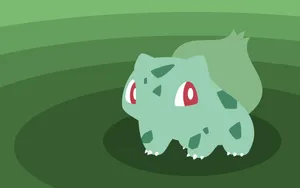 Minimalist Green Bulbasaur Wallpaper