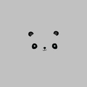 Minimalist Grey Panda Cute Girly Ipad Wallpaper