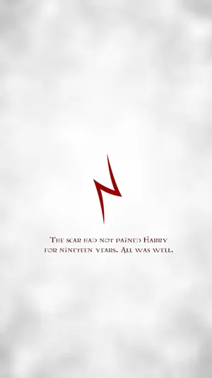 Minimalist Harry Potter Scar Art Wallpaper