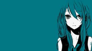 Minimalist Hatsune Miku Simple Anime Wallpaper