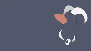 Minimalist Houndoom Looking Left Wallpaper