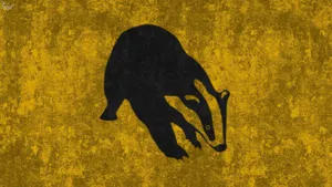Minimalist Hufflepuff Badger Wallpaper