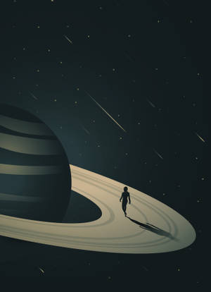 Minimalist Jupiter Cartoon Wallpaper