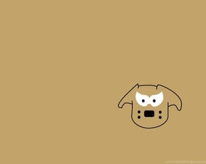 Minimalist King Of Earthbound In Brown Wallpaper