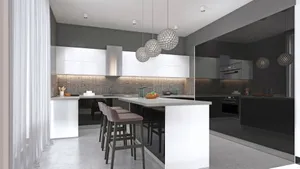 Minimalist Kitchen Bar Furniture Wallpaper