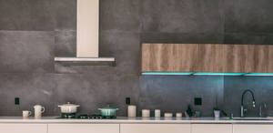 Minimalist Kitchen Design Counter Wallpaper