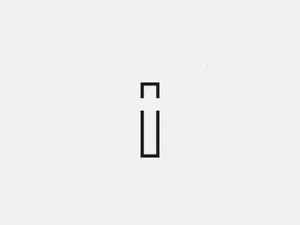 Minimalist Letter I In White Wallpaper