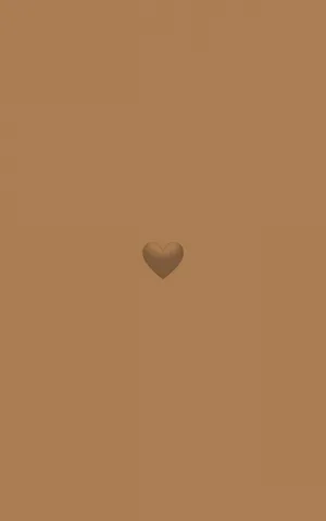 Minimalist Light Brown Aesthetic Heart Wallpaper