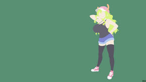 Minimalist Lucoa Green Background Wallpaper