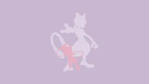 Minimalist Mew And Mewtwo Wallpaper