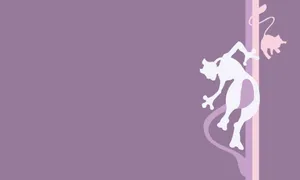Minimalist Mewtwo And Mew Wallpaper