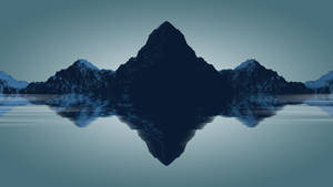 Minimalist Nature With Mountains Over A Lake3 Wallpaper