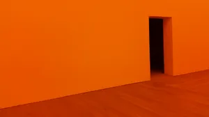 Minimalist Orange Wall Wallpaper