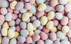 Minimalist Pebbles In Various Pastel Colors Wallpaper