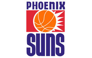 Minimalist Phoenix Suns Logo In White Wallpaper