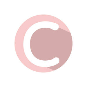 Minimalist Pink Aesthetic Letter C Wallpaper