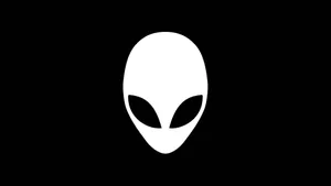 Minimalist Plain White Alienware Symbol Wallpaper