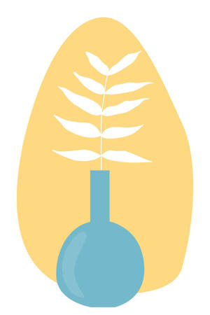 Minimalist Plant Vase Summer Iphone Wallpaper