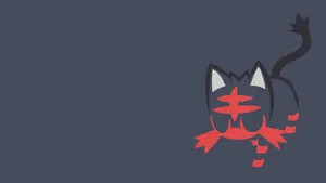 Minimalist Pokemon Sun And Moon Litten Wallpaper