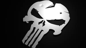Minimalist Punisher Skull 3d Top View Wallpaper