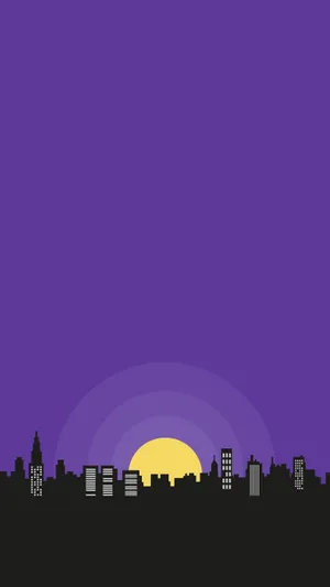 Minimalist Purple Wave Wallpaper