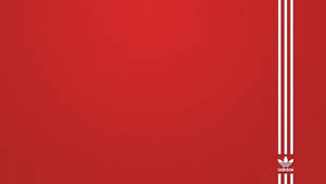 Minimalist Red Adidas Logo Wallpaper