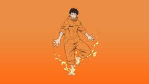 Minimalist Shinra Fire Anime Wallpaper