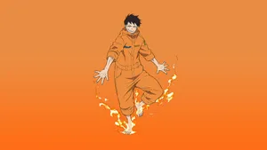 Minimalist Shinra Fire Anime Wallpaper