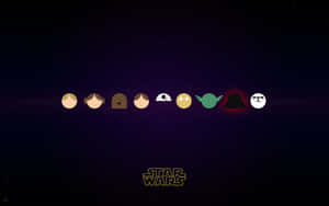 Minimalist Star Wars Characters Icon Wallpaper