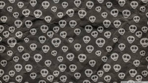 Minimalist Sugar Skull On Grey Wallpaper