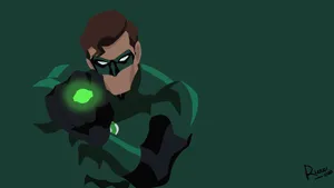 Minimalist Superhero Green Lantern Wallpaper