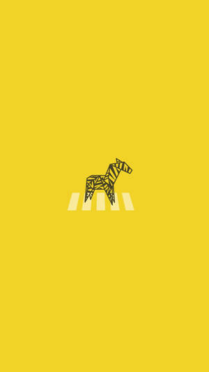 Minimalist Tablet Yellow Zebra Wallpaper