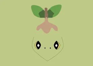 Minimalist Turtwig Head Wallpaper