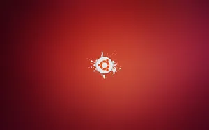 Minimalist Ubuntu Logo Color Splash Wallpaper