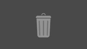 Minimalist Vector Art Icon Of Trash Can Wallpaper