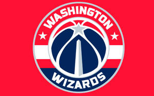 Minimalist Washington Wizards Emblem In Red Wallpaper