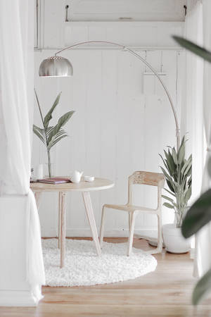 Minimalist White Furnitures Wallpaper