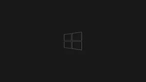 Minimalist Windows 10 Hd Black Logo Wallpaper