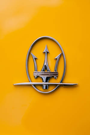 Minimalist Yellow Maserati Wallpaper
