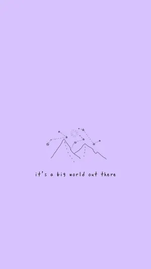 Minimalistic Mountains And Constellations Aesthetic Lockscreen Wallpaper