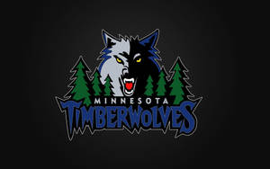 Minnesota Timberwolves Logo In Black Wallpaper
