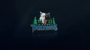 Minnesota Timberwolves Logo In Dark Blue Wallpaper