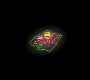 Minnesota Wild Neon Light Wallpaper