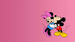 Minnie Mouse Looking Ever So Cute In Her Trademark Pink Outfit! Wallpaper