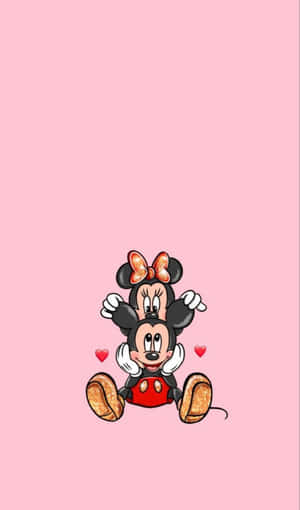 Minnie Mouse Pink Background Wallpaper