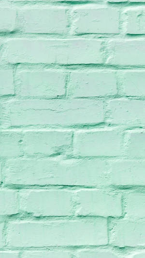 Mint Green Brick Wall Wallpaper